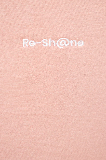 Re-Sh@ne embroidered T-Shirt - Slim Fit Pale Rose