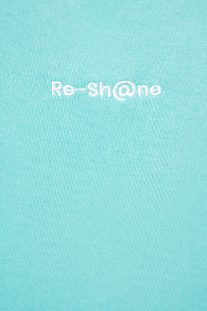 Re-Sh@ne embroidered T-Shirt - Slim Fit Rich Turquoise