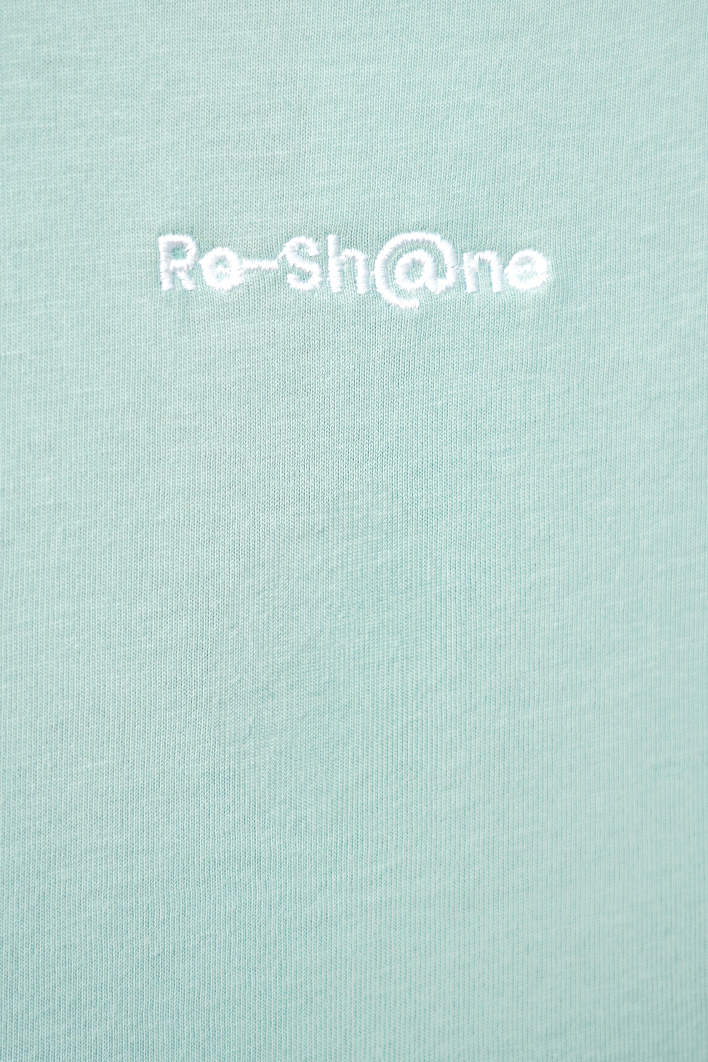 Re-Sh@ne embroidered T-Shirt - Slim Fit Green Sage