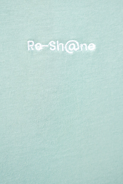 Re-Sh@ne embroidered T-Shirt - Slim Fit Green Sage