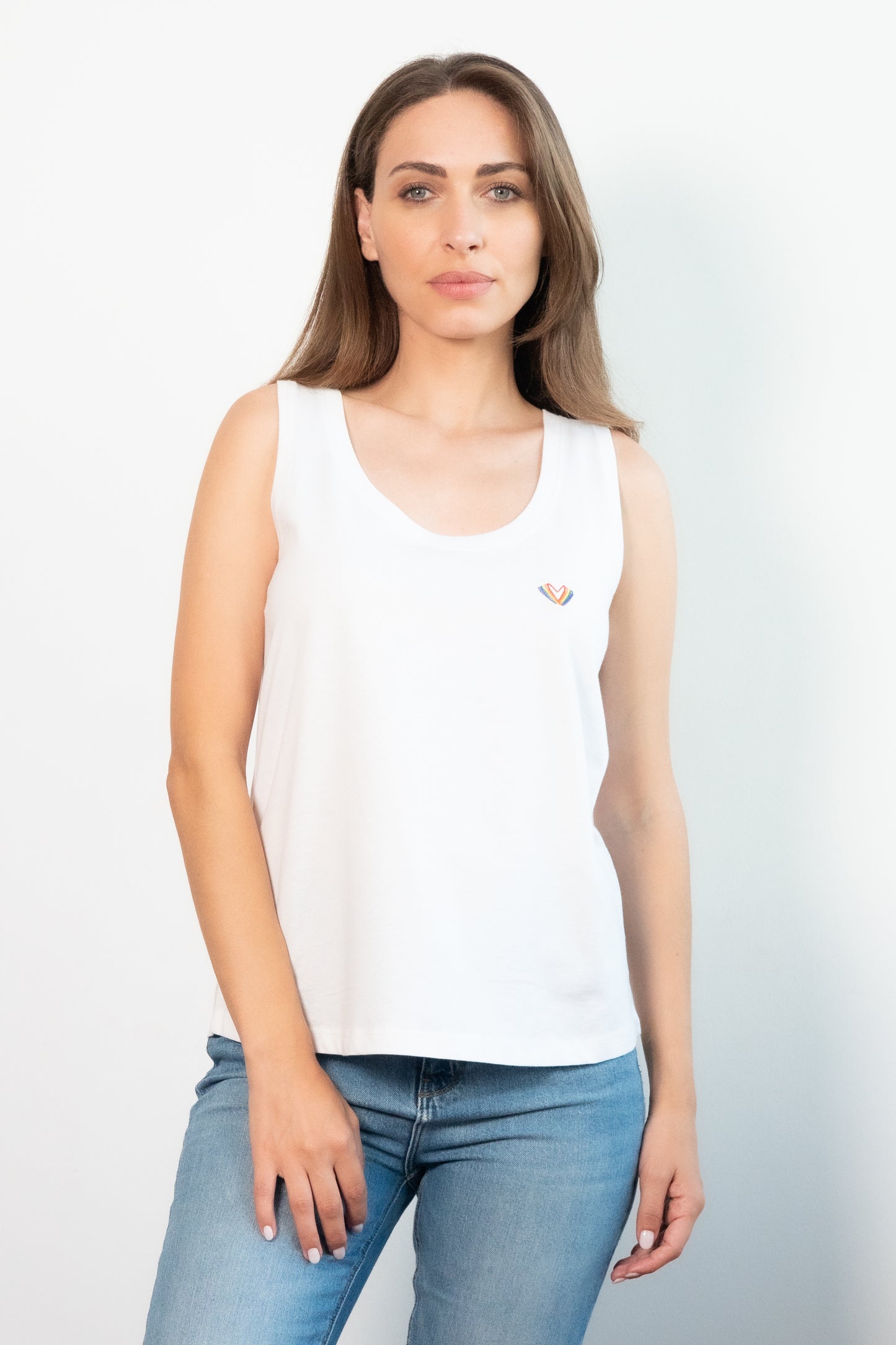 Re-Sh@ne Tank Top - Slim Fit White