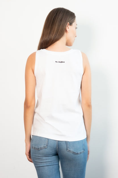 Re-Sh@ne Tank Top - Slim Fit White