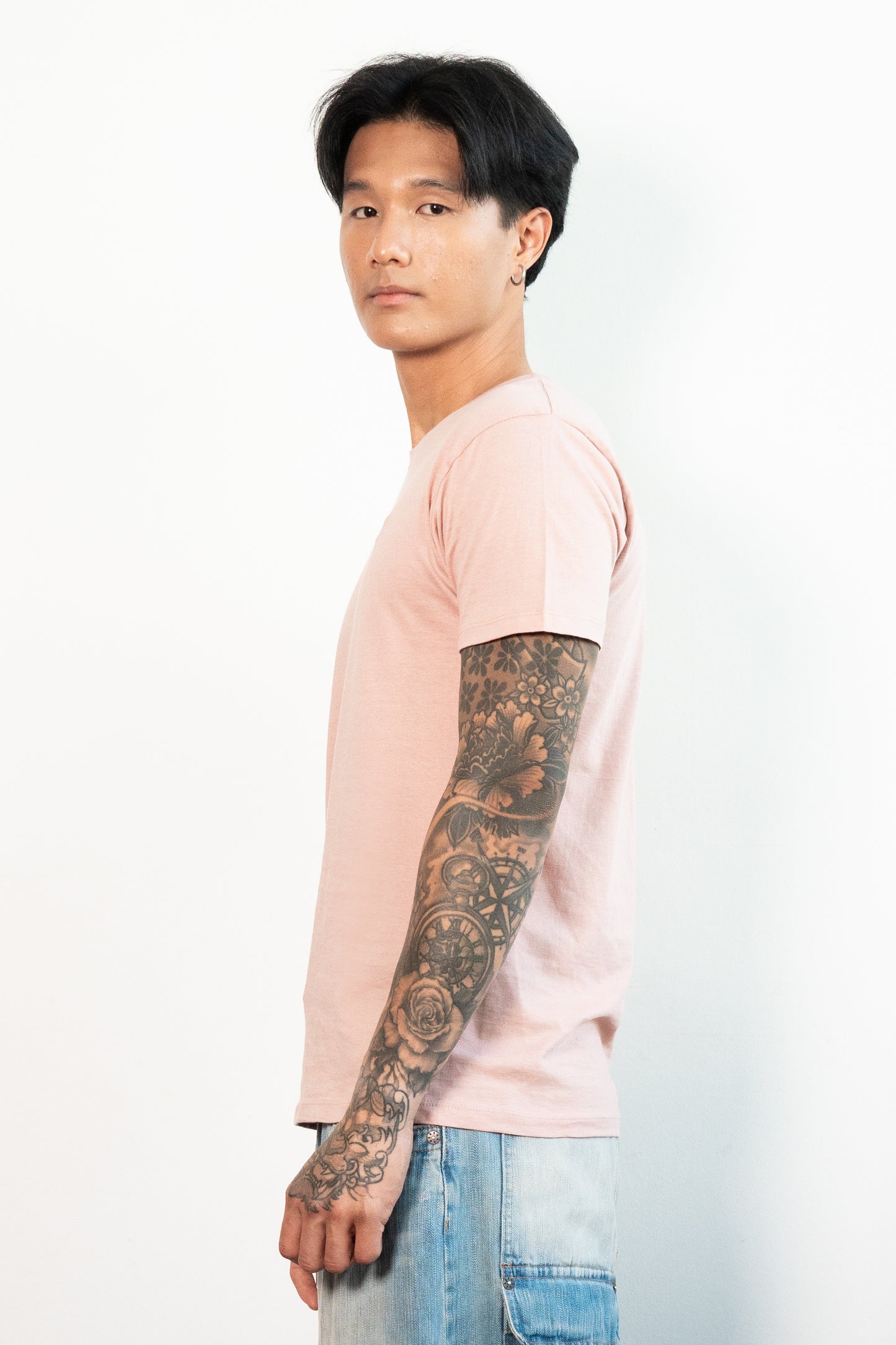 Re-Sh@ne embroidered T-Shirt - Regular Fit Pale Rose