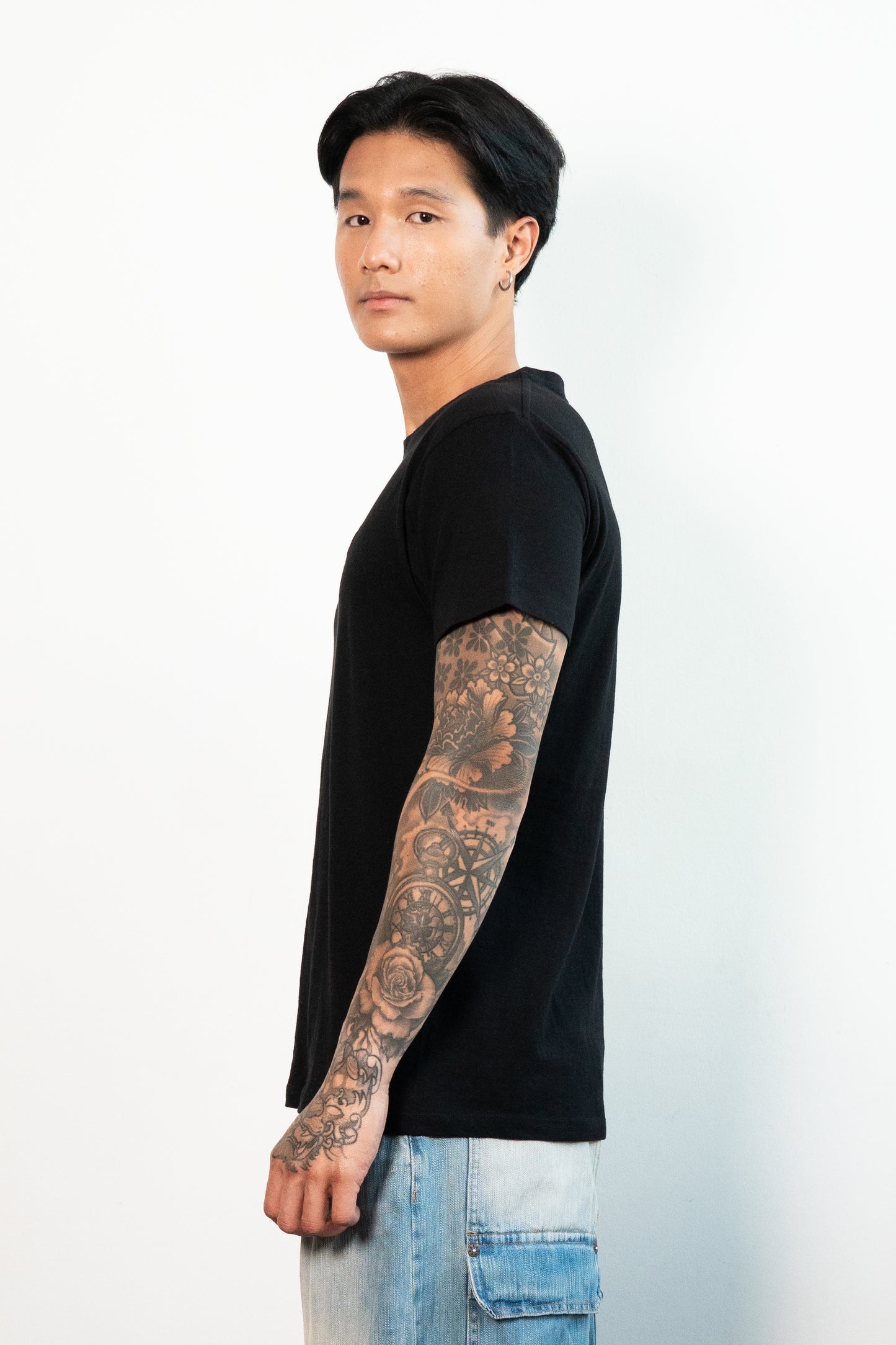 Re-Sh@ne embroidered T-Shirt - Regular Fit Black