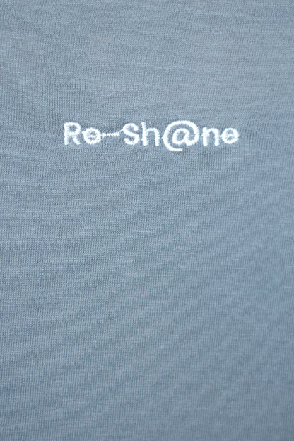 Re-Sh@ne embroidered T-Shirt - Regular Fit Blue Fog