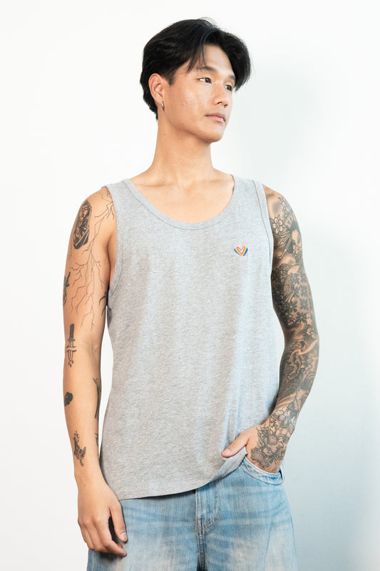 Re-Sh@ne Tank Top - Regular Fit Heather Grey